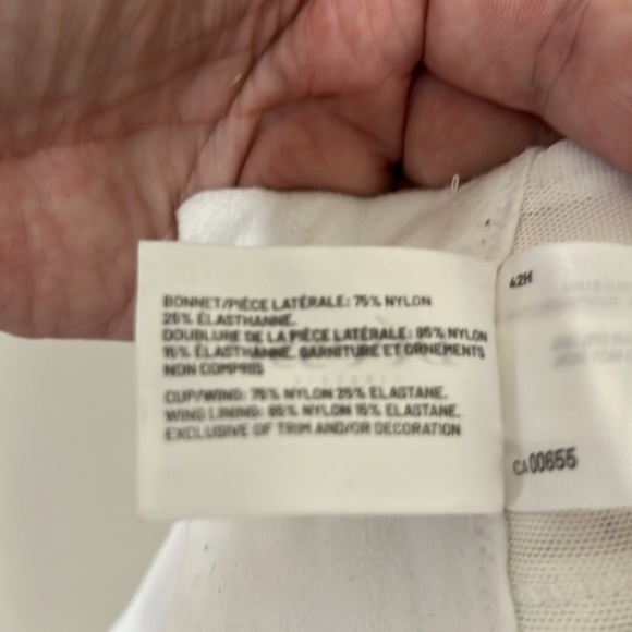 NWOT Deesse White Floral 42H Underwire Bra - Picture 4 of 5